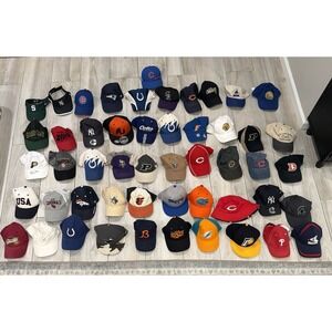 LOT OF 50 - Assorted Sports Golf Baseball Caps Hats Wholesale Bulk Reseller Flea